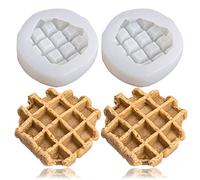 Wehous Lot de 2 moules en silicone gaufrés pour bougies en forme de pain et savons, fondants, chocolats, bonbons, desserts, gâteaux, pour bricolage, moulage d'argile, décoration