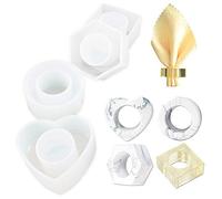 Wehous Lot de 4 moules pour ronds de serviette en résine époxy - Fournitures de décoration pour dîners de famille, fêtes, Thanksgiving, Noël, usage quotidien