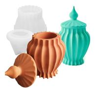 Wehous Moule en résine vintage avec couvercle, boîte en silicone, moule de rangement pour moulage de résine époxy, bougies, bonbons, bijoux, bibelots, support de maquillage, décoration unique de