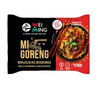 WEI MING Nouilles de Blé Instantanées Mi Goreng au Bœuf Super Pimenté - Spécialité Indonésie, Paquet de 80 g, Prêtes en Minutes - Lot de 6