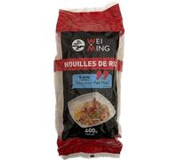 WEI MING Nouilles de Riz 5 mm - Format 400g - Pâtes asiatiques à base de farine de riz et tapioca - Emballage pratique en wrap - Lot de 3