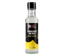 WEI MING Vinaigre de riz pour sushi - Bouteille en verre 15 cL - Saveur douce et équilibrée, idéal pour assaisonner vos préparations japonaises - Lot de 4