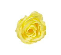 Wei’s Moment Lot de 20 Roses Artificielles Toucher Réaliste en Mousse - Fleurs Fausse Rose pour DIY, Bouquets de Mariage, Baby Shower, Centres de Table et Décorations Maison - Jaune Crème