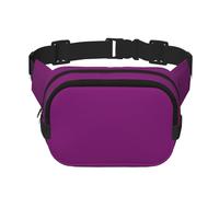 Wei Sac banane carré double couche avec imprimé intégral, tissu sergé durable, sac banane multi-poches pour sports de plein air, voyage