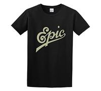 WEI ZUI YE Epic Records Logo Men Simple Tshirt Black XL