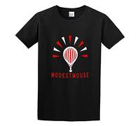 WEI ZUI YE Modest Mouse Logo Indie Men Simple Tshirt Black 3XL