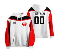 WeiaiziY Sweat à capuche pour homme et enfant - Sweat à capuche personnalisé avec numéro et logo - Cadeau pour enfants et garçons (fan de football), Francfort, S-3XL