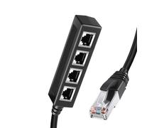 Weiara Adaptateur Ethernet RJ45 Distributeur Câble D'extension Triplex Deux-en-un RJ45 Quad