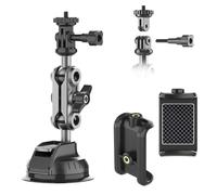 Weiara Support À Ventouse pour Voiture Base De Montage pour Voiture pour Caméra d'action Panoramique Compatible avec Les Accessoires Insta360