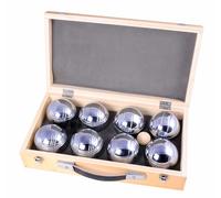 Weible spiele - 010206 - Engelhart - Jeu de 8 Boules dans Un Coffret en Bois de Luxe Jeux de petanque -