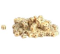Weible Spiele 05205 Lot de 100 dés en Acrylique Ivoire 5 mm