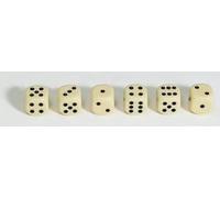 Weible Spiele 05210 Acrylique Cube de, 10 mm, Lot de 100 Ivoire