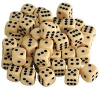Weible Spiele 05216-50 Lot de 50 Cubes acryliques Ivoire 16 mm