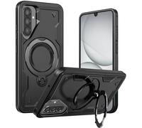 WeiCase Coque pour Samsung Galaxy A17 : Coque Antichoc en TPU et PC de qualité Militaire avec Anneau Rotatif à 360 degrés et béquille Invisible, Noire