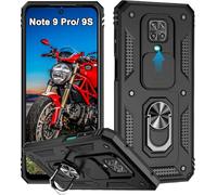 WeiCase Coque pour Xiaomi Redmi Note 9 Pro / 9S, Protecteur de Caméra, Armure Rigide Housse 360° Metal Anneau Magnetic Support Antichoc Silicone Étui pour Redmi Note 9 Pro / 9S