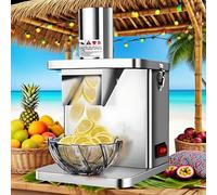 WEICNE Coupe-Légumes Électrique 250 W, 220 V-240 V, Coupe-Légumes Automatique pour Restaurant, avec Grille De 6/8/9/12/15 Mm, pour Pommes De Terre Et Carottes +JuliennePlate