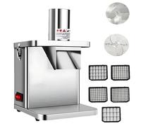 WEICNE Dicer De Légumes Électrique, Dicer De Légumes Électrique 250 W Commercial, Dicer Automatique De Fruits Et Légumes, avec des Moules À Découper en Dés De 6/8/9/12/15 Mm +JuliennePlate