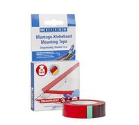 WEICON Ruban adhésif pour assemblage transparent | ruban adhésif double face | forte adhérence | haute flexibilité | voiture, extérieur, moustiquaires, fenêtres, bateaux, camping