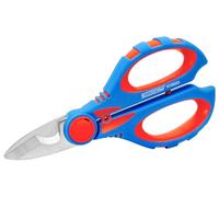 WEICON TOOLS Ciseaux d'électricien XL, Ciseaux pour électriciens pour couper, dénuder et sertir, avec étui de protection