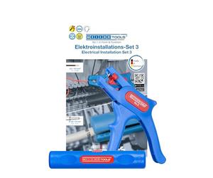 WEICON TOOLS Set d'installation électrique 3 avec pince à dénuder et décapsuleur de câble coaxial