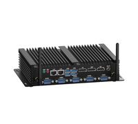 WEIDAIN Ordinateur Industriel PC Fanless i7 8550U, 64Go RAM 512Go SSD, Mini Ordinateur Win 11/Linux, PC sans Ventilateur 4K HD DP EDP, 2LAN, 8USB, 6X COM RS232/RS485, LPT, Auto Power on