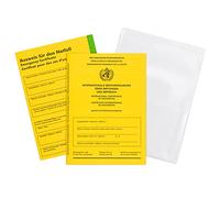 WEIDEBACH® Passeport de vaccination standard avec housse de protection et carte d'urgence - Boussole de vaccination, carnet de vaccination, carte de vaccination internationale, carnet de santé pour
