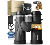 Weidenberger Jumelles 12 x 42 - Jumelles en magnésium avec remplissage nitrogène et étanches - Pour adultes - Prisme BAK4 HD + objectif FMC - Convient également aux porteurs de lunettes (noir, 12 x 42