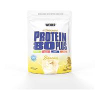 Weider Protéine Protein 80 Plus Banane, lactosérum‑caséine, faible en glucides, 500 g