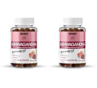 Weider Ashwagandha Gummies (40 gommes) Goût Orange Douce, avec Extrait de Racine d'Ashwaganda KSM-66 et Vitamine C, Aide à réduire le stress et trouver le sommeil, Sans Sucre, Sans Gluten, 20 Portions