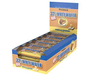 Weider Barre 32% Whey Gaufrette Protéinée Vanille Yoghurt 24 x 35 g