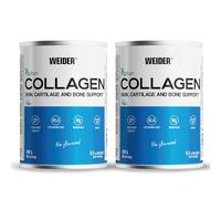Weider Collagen Pack DUO. Peptide de collagène hydrolisé Peptan . Enrichi d’acide hyaluronique, de magnésium et de vitamine C. Pour la santé des os et des articulations. Sans arôme. Lot de 2x300g