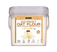 Weider Gourmet Oat Flour - Farine d’Avoine Instantanée - Goût Chocolat Blanc - Haute Teneur en Glucides - Riche en Protéines Végétales - Sans Sucres Ajoutés - Sans OGM - 1,9kg