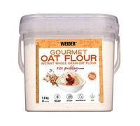 Weider Gourmet Oat Flour - Farine d’Avoine Instantanée - Goût Riz au Lait - Haute Teneur en Glucides - Enrichie en Protéines Végétales - Sans Sucres Ajoutés - Sans OGM - 1,9kg