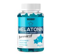 Weider - Gommes à mâcher Melatonin Up - 1 mg mélatonine - 60 gommes 250 g - Sans gluten, sans sucre