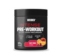 Weider Intense Pre-workout (375g) Goût Fruit Punch. Précurseur de l’Oxyde Nitrique, avec 200 mg de Caféine et 6000 mg d’Acides Aminés/portion, L-Citrulline, L-Arginine, Sans Aspartame (18 portions)