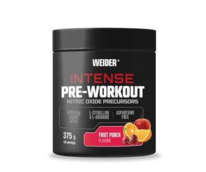 Weider Intense Pre-workout (375g) Goût Fruit Punch. Précurseur de l’Oxyde Nitrique, avec 200 mg de Caféine et 6000 mg d’Acides Aminés/portion, L-Citrulline, L-Arginine, Sans Aspartame (18 portions)
