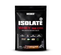 Weider Isolate Whey 100CFM (420g) Goût Chocolat, 100% Isolat de Protéines de Lactosérum 23g /Portion, Avec Enzymes Digestives, Sans Sucres Ajoutés, ni Aspartame, Faible teneur en Graisses, 14 portions