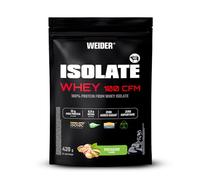 Weider Isolate Whey 100CFM (420g) Goût Pistache, 100% Isolat de Protéines de Lactosérum 25g /Portion, Avec Enzymes Digestives, Sans Sucres Ajoutés, ni Aspartame, Faible teneur en Graisses, 14 portions