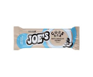 WEIDER Joe's Core Bar, délicieuse barre protéinée au cœur moelleux enrobé de chocolat blanc, barre protéinée avec plus de 31% de protéines, faible teneur en sucre, Goût Chocolat Blanc-Coco, 12 x 45 g