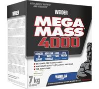 Weider Mega Mass 4000, 7kg, Vanille | Poudre Weight Gainer, 48g Protéines & Créatine par Portion, Pour la Construction Musculaire