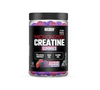 Weider Micronized Creatine Gummies (60 gommes) Goût DUO Fraise-Mûre, 3,5g Créatine Monohydrate 200 MESH/dose, Certifié par Laboratoire Européen, aide à augmenter la performance physique (20 portions)