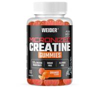 Weider Micronized Creatine Gummies (66 gommes) Goût Orange, 3,5g Créatine Monohydrate 200 MESH/dose, Certifié par Laboratoire Européen, Sans Sucre, Aide à augmenter la performance physique (22 doses)