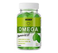 Weider Omega Gummies, Omégas 3-6-9 Essentiels pour le Cœur, la Peau et le Système Anti-Inflammatoire, Vegan, sans Gluten, sans Sucres Ajoutés, sans Édulcorants Artificiels, 50 gummies