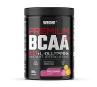 Weider Premium BCAA 8:1:1 + L-Glutamine (500g) Goût Pink Limonade - Avec Vitamine B6, Sans sucre, Vegan