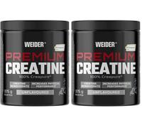 Weider Premium Creatine (375g) Goût Neutre. 100% Monohydrate de Créatine Creapure, Sans Sucre, Vegan, Augmente la Performance Physique (110 portions) (Lot de 2)