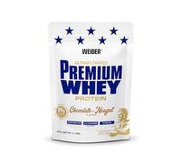 WEIDER Premium Whey Poudre de protéine de lactosérum, faible teneur en glucides avec isolat de lactosérum, fitness (chocolat nougat), 500 g