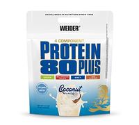 Weider Protein 80 Plus, 2kg, Noix de Coco | Poudre de Protéine à 4 Composants, 80% Protéines, Shakes Crémeux avec Calcium & Vitamine B6
