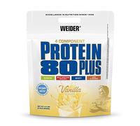 Weider Protein 80 Plus, 2kg, Vanille | Poudre de Protéine à 4 Composants, 80% Protéines, Shakes Crémeux avec Calcium & Vitamine B6