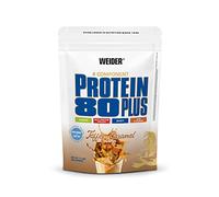 Weider Protein 80 Plus, 500g, Caramel Toffee | Poudre de Protéine à 4 Composants, 80% Protéines, Shakes Crémeux avec Calcium & Vitamine B6