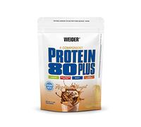 Weider Protein 80 Plus, 500g, Praliné | Poudre de Protéine à 4 Composants, 80% Protéines, Shakes Crémeux avec Calcium & Vitamine B6